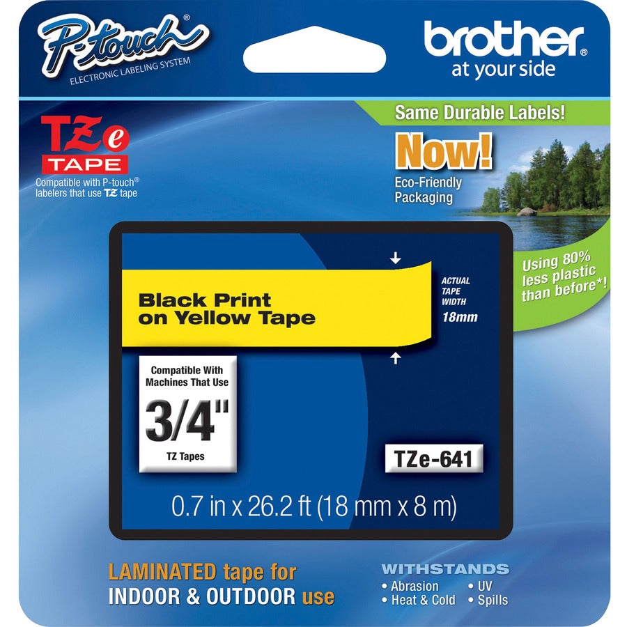Brother P-Touch TZe Flat Surface Laminated Tape TZE641