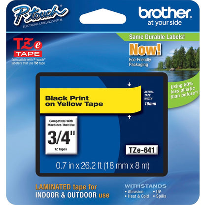 Brother P-Touch TZe Flat Surface Laminated Tape TZE641