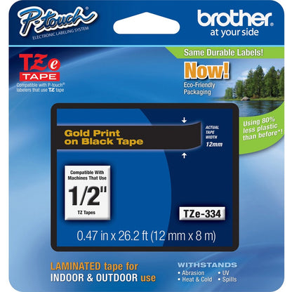 Cartouches de ruban laminé Brother P-touch TZe TZE334