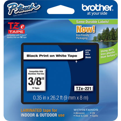 Cartouches de ruban laminé Brother P-touch TZe TZE221