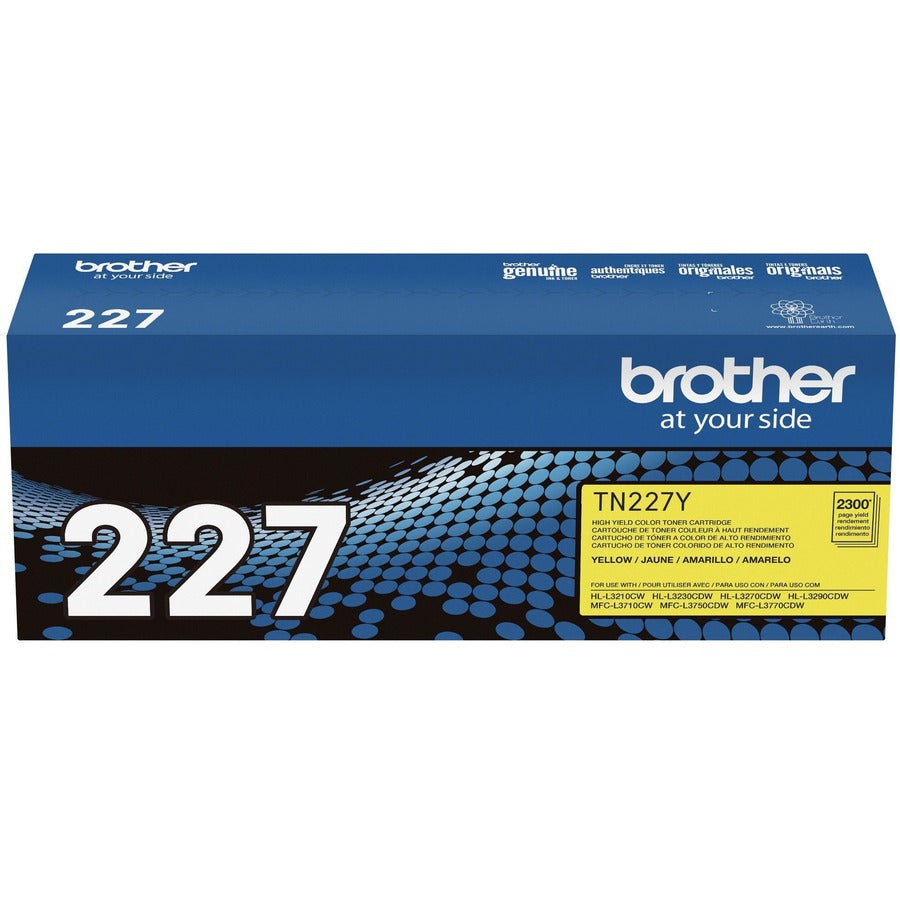 Brother TN-227Y Original High Yield Laser Toner Cartridge - Yellow - 1 Each TN227Y