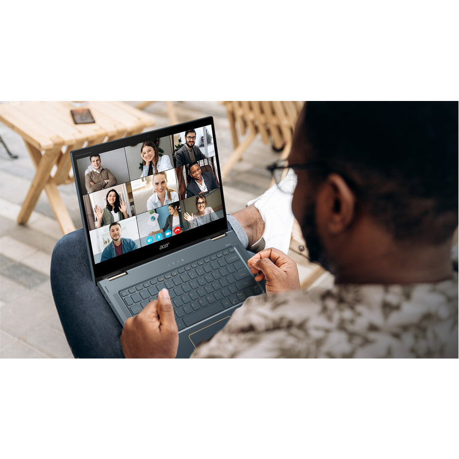 Acer Spin 7 SP714-61NA SP714-61NA-S1QA Ordinateur portable 2 en 1 à écran tactile 4G LTE 14" - Full HD - 1920 x 1080 - Qualcomm Kryo 495 Octa-core (8 cœurs) 3 GHz - 8 Go de RAM - 512 Go de mémoire flash - Bleu NX.A4NAA.001