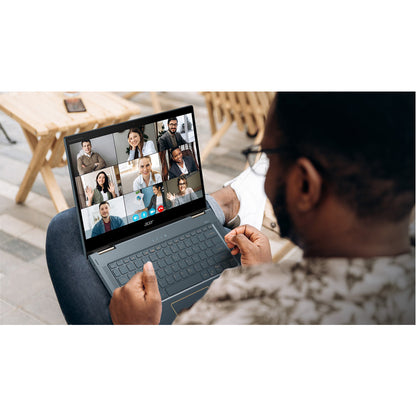 Acer Spin 7 SP714-61NA SP714-61NA-S1QA Ordinateur portable 2 en 1 à écran tactile 4G LTE 14" - Full HD - 1920 x 1080 - Qualcomm Kryo 495 Octa-core (8 cœurs) 3 GHz - 8 Go de RAM - 512 Go de mémoire flash - Bleu NX.A4NAA.001