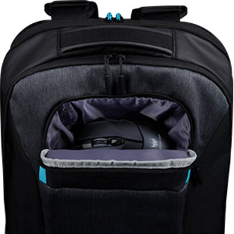 Sacoche de transport Acer (sac à dos) pour ordinateur portable 15,6" - Noir, bleu sarcelle NP.BAG1A.291