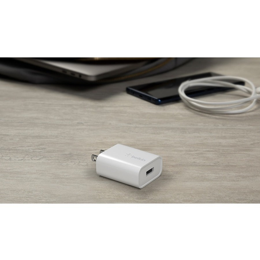 Belkin BOOST&uarr;CHARGE  USB-A Wall Charger 18W with Quick Charge 3.0 WCA001DQWH