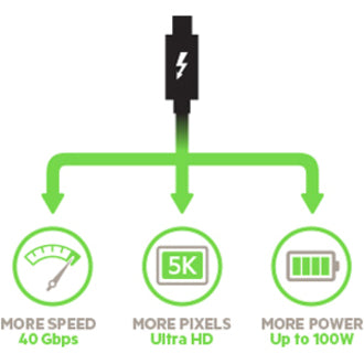 Câble Belkin Thunderbolt 3 (USB-C vers USB-C) (100 W) (2 m) F2CD085bt2M-BLK F2CD085BT2M-BLK