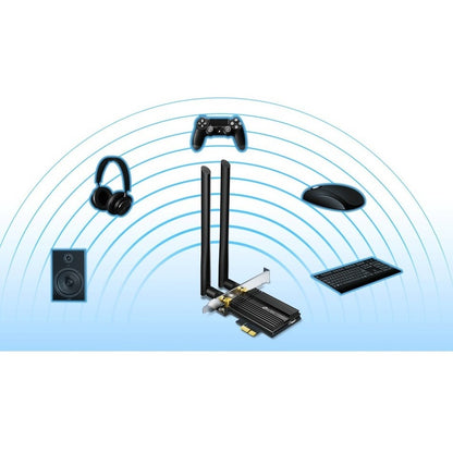 Adaptateur combiné Wi-Fi/Bluetooth 5.0 IEEE 802.11ax Bluetooth 5.0 TP-Link Archer TX50E pour ordinateur de bureau ARCHER TX50E