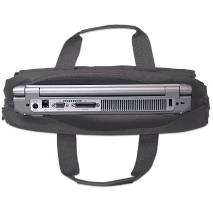 Manhattan London Laptop Bag 15.6" , Top Loader, Black, LOW COST, Accessories Pocket, Shoulder Strap (removable), Cheaper alternative to Targus TAR300, Notebook Case, Three Year Warranty 438889