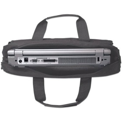 Manhattan London Laptop Bag 15.6" , Top Loader, Black, LOW COST, Accessories Pocket, Shoulder Strap (removable), Cheaper alternative to Targus TAR300, Notebook Case, Three Year Warranty 438889