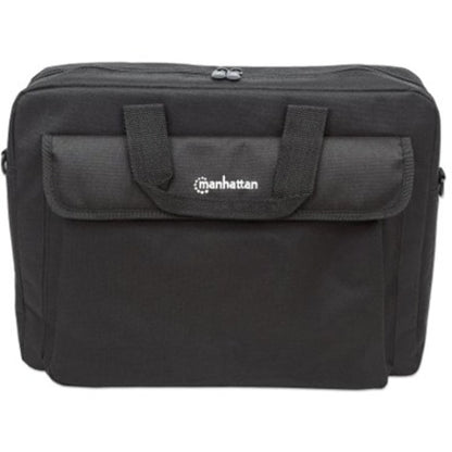 Manhattan London Laptop Bag 15.6" , Top Loader, Black, LOW COST, Accessories Pocket, Shoulder Strap (removable), Cheaper alternative to Targus TAR300, Notebook Case, Three Year Warranty 438889