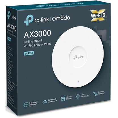 Point d'accès sans fil double bande IEEE 802.11 a/b/g/n/ac/ax 2,93 Gbit/s TP-Link EAP650 EAP650