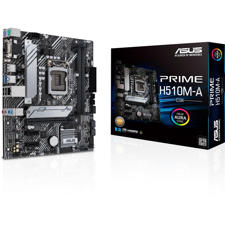 Carte mère de bureau Asus Prime H510M-A/CSM - Chipset Intel - Socket LGA-1200 - Micro ATX PRIME H510M-A/CSM
