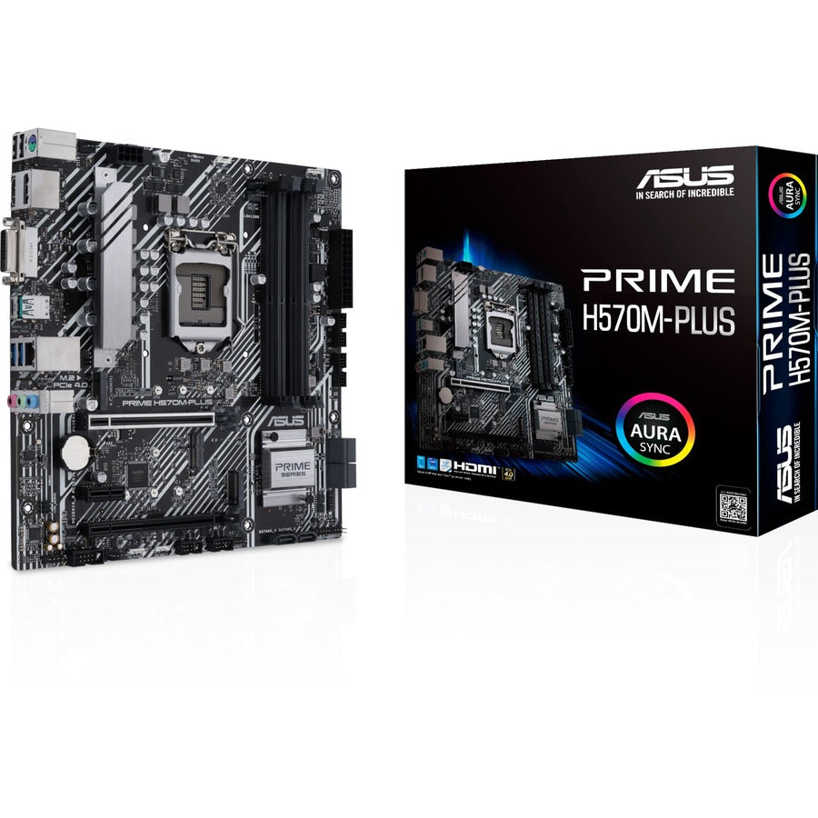 Carte mère de bureau Asus Prime H570M-PLUS/CSM - Chipset Intel - Socket LGA-1200 - Mémoire Intel Optane compatible - Micro ATX PRIME H570M-PLUS/CSM
