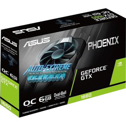 Carte graphique Asus NVIDIA GeForce GTX 1660 - 6 Go GDDR5 PH-GTX1660-O6G