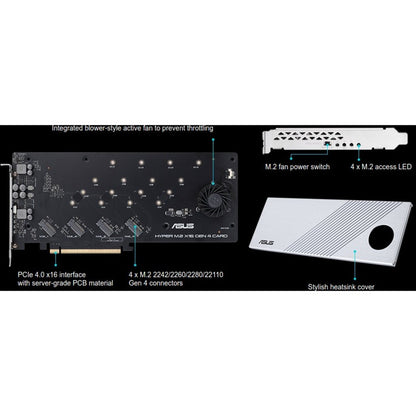 Adaptateur Asus M.2 vers PCI Express CARTE HYPER M.2 X16 GEN 4