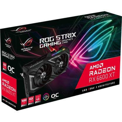 Carte graphique Asus ROG AMD Radeon RX 6600 XT - 8 Go GDDR6 ROG-STRIX-RX6600XT-O8G-GA