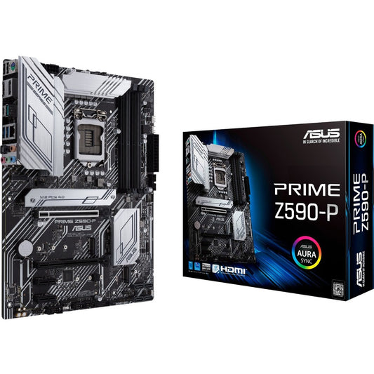 Carte mère de bureau Asus Prime Z590-P - Chipset Intel - Socket LGA-1200 - Mémoire Intel Optane compatible - ATX PRIME Z590-P