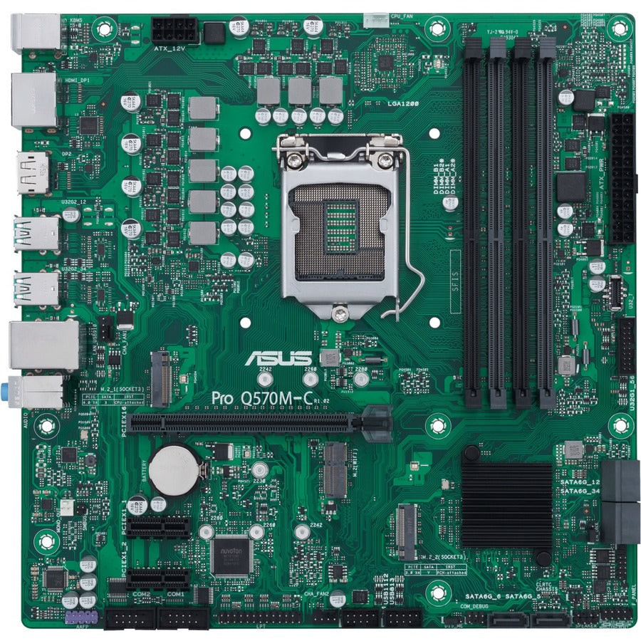 Carte mère de bureau Asus Q570M-C/CSM - Chipset Intel - Socket LGA-1200 - Mémoire Intel Optane compatible - Micro ATX PRO Q570M-C/CSM