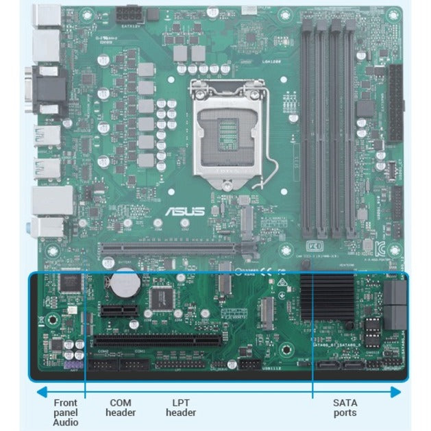Carte mère de bureau Asus Q570M-C/CSM - Chipset Intel - Socket LGA-1200 - Mémoire Intel Optane compatible - Micro ATX PRO Q570M-C/CSM