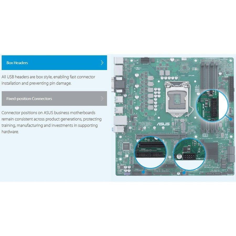 Carte mère de bureau Asus Q570M-C/CSM - Chipset Intel - Socket LGA-1200 - Mémoire Intel Optane compatible - Micro ATX PRO Q570M-C/CSM