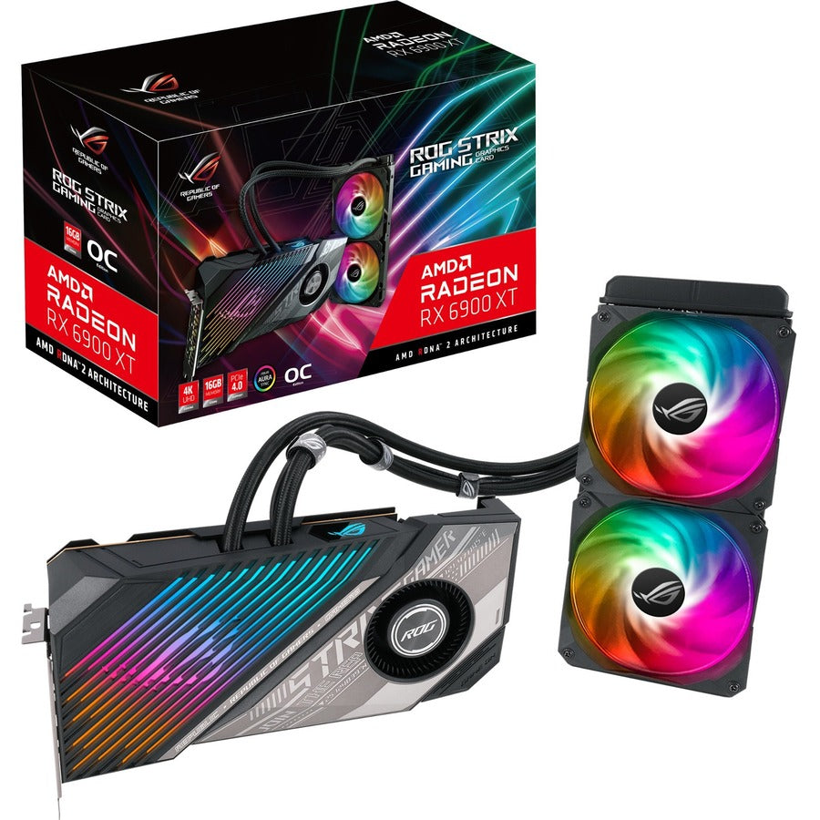 Carte graphique Asus ROG AMD Radeon RX 6900 XT - 16 Go GDDR6 ROG-STRIX-LC-RX6900XT-O16