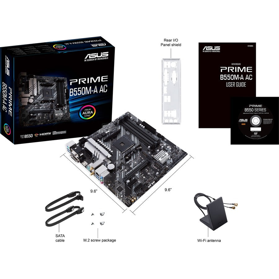 Carte mère de bureau Asus Prime B550M-A AC - Chipset AMD - Socket AM4 - Micro ATX PRIME B550M-A AC