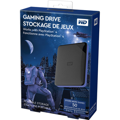Disque dur externe portable WD WDBDFF0020BBK-WESN 2 To - 2,5" - Noir, Bleu WDBDFF0020BBK-WESN