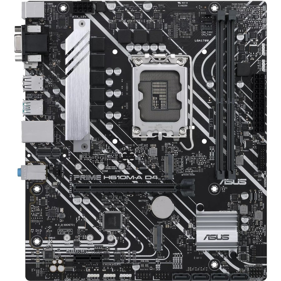 Carte mère de bureau Asus Prime H610M-A D4-CSM - Chipset Intel H610 - Socket LGA-1700 - Micro ATX PRIME H610M-A D4-CSM