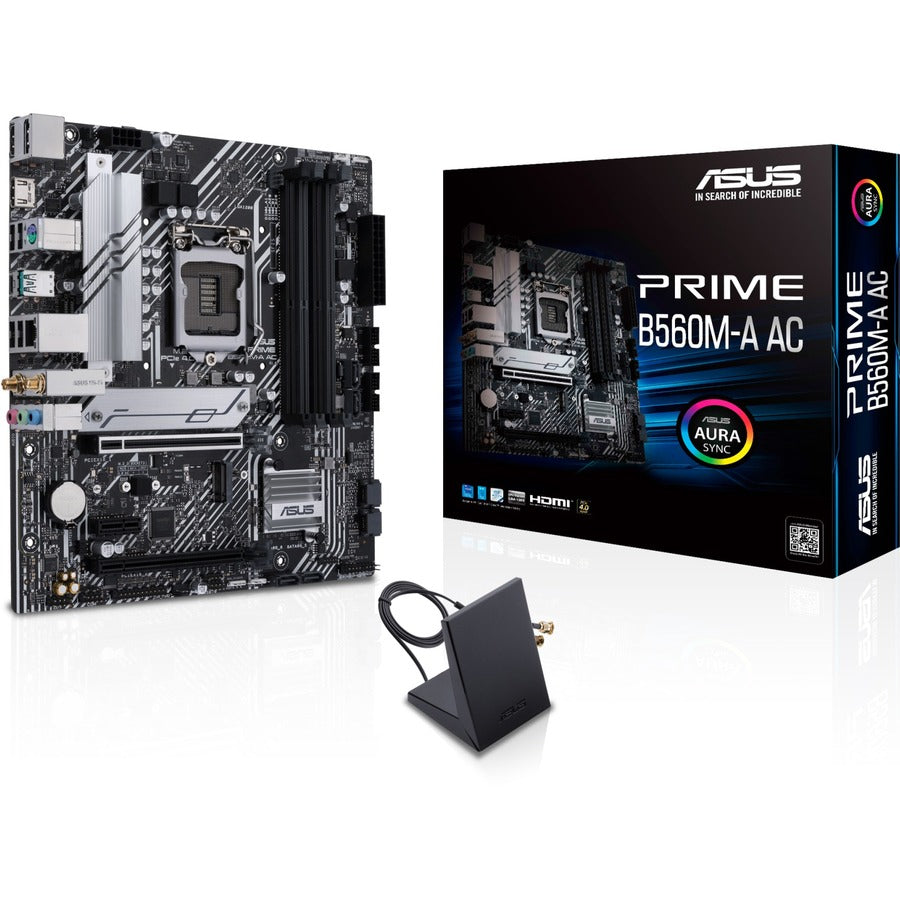 Carte mère de bureau Asus Prime B560M-A AC - Chipset Intel B560 - Socket LGA-1200 - Mémoire Intel Optane compatible - Micro ATX PRIME B560M-A AC