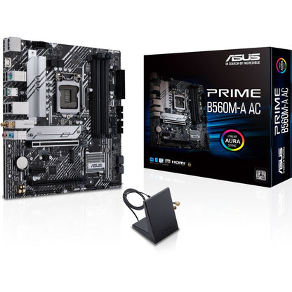 Carte mère de bureau Asus Prime B560M-A AC - Chipset Intel B560 - Socket LGA-1200 - Mémoire Intel Optane compatible - Micro ATX PRIME B560M-A AC