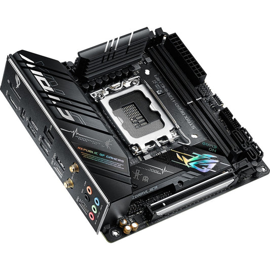 Carte mère de bureau gaming Asus ROG Strix B660-I GAMING WIFI - Chipset Intel B660 - Socket LGA-1700 - Mémoire Intel Optane compatible - Mini ITX ROGSTRIXB660-IGAMINGWIFI