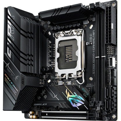 Carte mère de bureau gaming Asus ROG Strix B660-I GAMING WIFI - Chipset Intel B660 - Socket LGA-1700 - Mémoire Intel Optane compatible - Mini ITX ROGSTRIXB660-IGAMINGWIFI