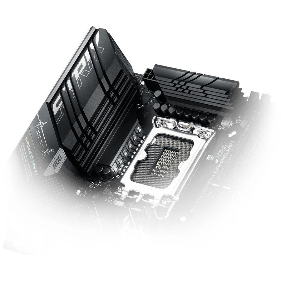 Carte mère de bureau gaming Asus ROG Strix B660-I GAMING WIFI - Chipset Intel B660 - Socket LGA-1700 - Mémoire Intel Optane compatible - Mini ITX ROGSTRIXB660-IGAMINGWIFI