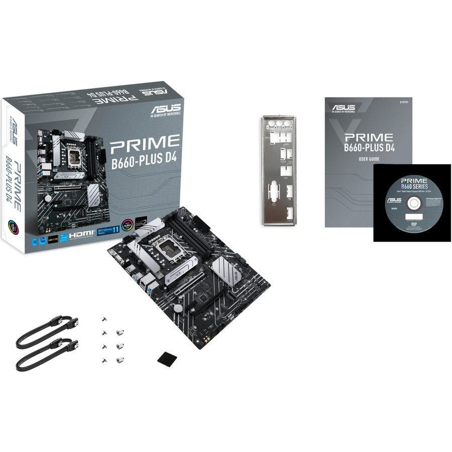 Carte mère de bureau Asus Prime B660-PLUS D4 - Chipset Intel B660 - Socket LGA-1700 - Mémoire Intel Optane compatible - ATX PRIME B660-PLUS D4