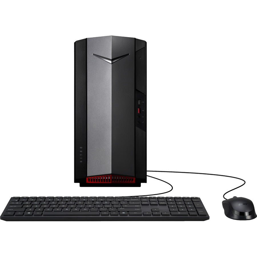 Ordinateur de bureau de jeu Acer Nitro N50-640-ER11 - Intel Core i5 12e génération i5-12400F Hexa-core (6 cœurs) 2,50 GHz - 8 Go de RAM DDR4 SDRAM - Disque dur 1 To - SSD PCI Express 256 Go DG.E2VAA.001