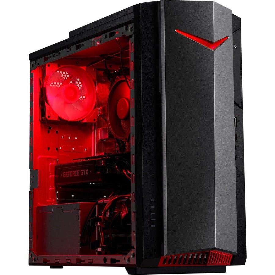 Ordinateur de bureau de jeu Acer Nitro N50-640-ER11 - Intel Core i5 12e génération i5-12400F Hexa-core (6 cœurs) 2,50 GHz - 8 Go de RAM DDR4 SDRAM - Disque dur 1 To - SSD PCI Express 256 Go DG.E2VAA.001