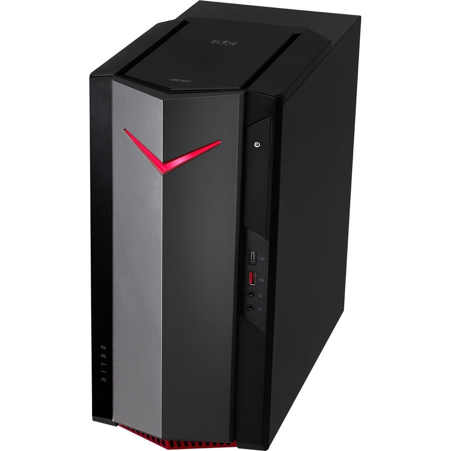 Ordinateur de bureau de jeu Acer Nitro N50-640-ER11 - Intel Core i5 12e génération i5-12400F Hexa-core (6 cœurs) 2,50 GHz - 8 Go de RAM DDR4 SDRAM - Disque dur 1 To - SSD PCI Express 256 Go DG.E2VAA.001