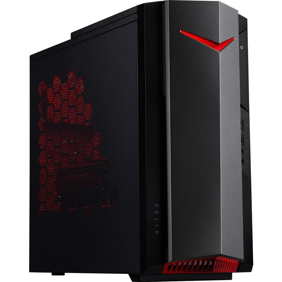 Ordinateur de bureau de jeu Acer Nitro N50-640-ER11 - Intel Core i5 12e génération i5-12400F Hexa-core (6 cœurs) 2,50 GHz - 8 Go de RAM DDR4 SDRAM - Disque dur 1 To - SSD PCI Express 256 Go DG.E2VAA.001