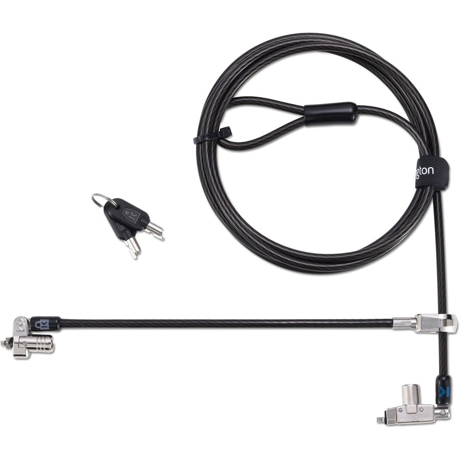 Câble de sécurité Kensington Slim N17 2.0 à double tête pour ordinateur portable pour emplacements en forme de coin K60508WW
