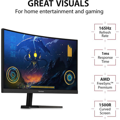 Écran Viewsonic 24", panneau MVA, résolution 1920 x 1080 VX2468-PC-MHD