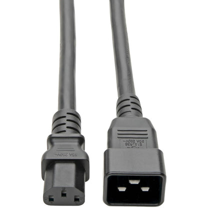 Câble d'alimentation PDU Tripp Lite 7 pieds C13 à C20 robuste 15 A 12 AWG 7' P032-007