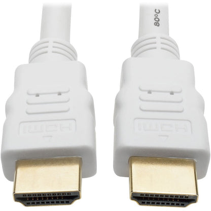Câble HDMI haute vitesse Tripp Lite avec vidéo et audio numériques, HD 1080p (M/M), blanc, 25 pi P568-025-WH