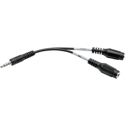 Répartiteur audio Tripp Lite 6 pouces 2x3 positions vers 4 positions 3,5 mm 6" P318-06N-MFF