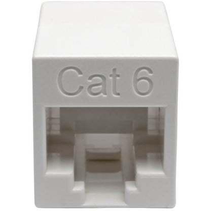 Coupleur modulaire compact en ligne Cat6 droit Tripp Lite (RJ45 F/F), blanc, TAA N234-001-WH
