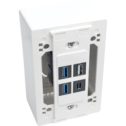 Boîte de jonction simple à montage en surface Tripp Lite, blanche N080-SMB1-WH