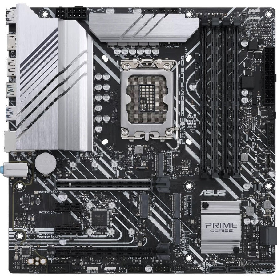 Carte mère de bureau Asus Prime Z690M-PLUS D4 - Chipset Intel Z690 - Socket LGA-1700 - Mémoire Intel Optane compatible - Micro ATX PRIME Z690M-PLUS D4