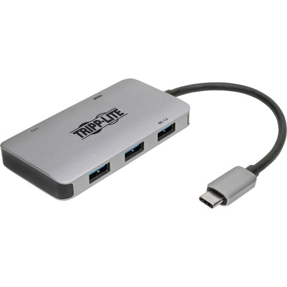 Adaptateur USB 3.1 C Tripp Lite avec chargement PD, gris U444-06N-H3U-C