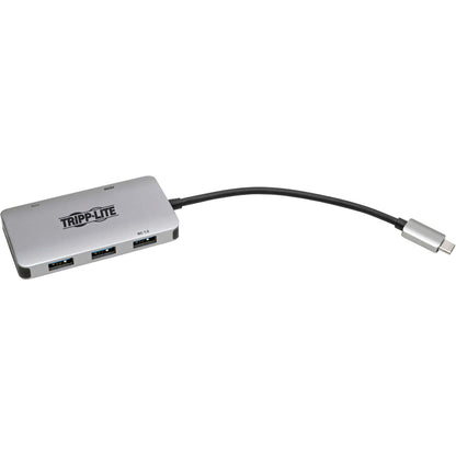 Adaptateur USB 3.1 C Tripp Lite avec chargement PD, gris U444-06N-H3U-C