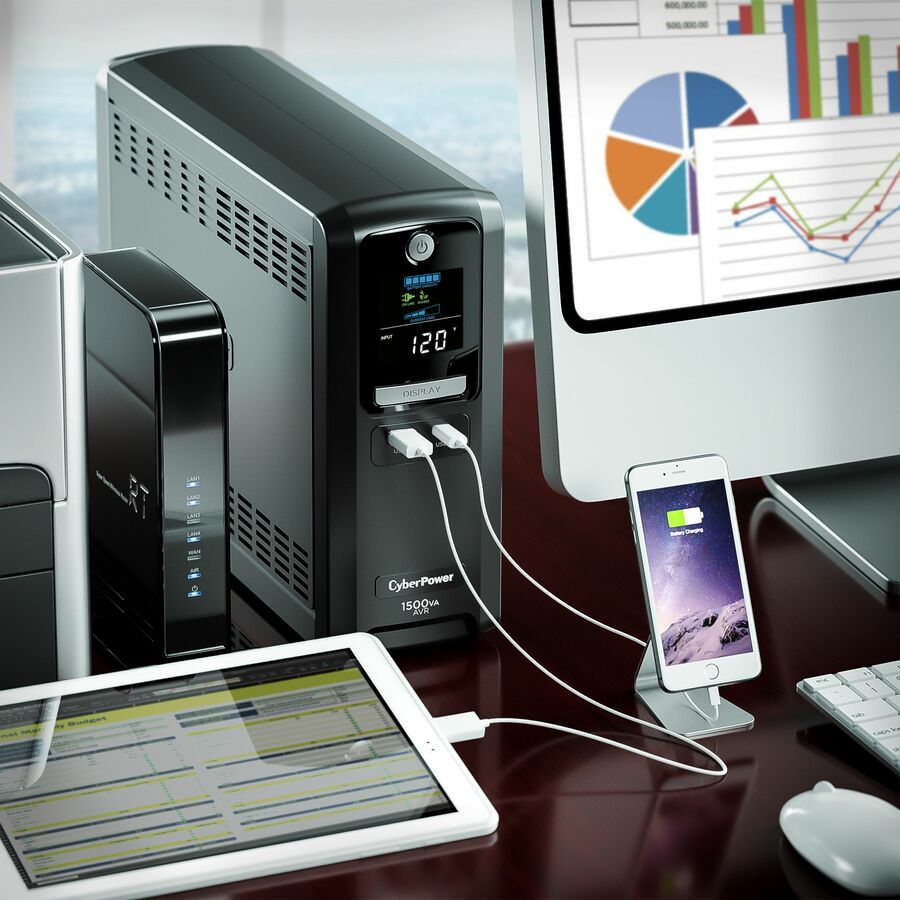 Onduleur mini-tour CyberPower Battery Backup LX1500GU3-FC 1500 VA LX1500GU3-FC