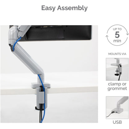 Fellowes Platinum Mounting Arm for Monitor - Silver 8056401